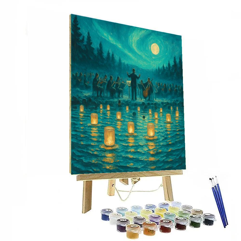 Winter Lantern Symphony Number painting