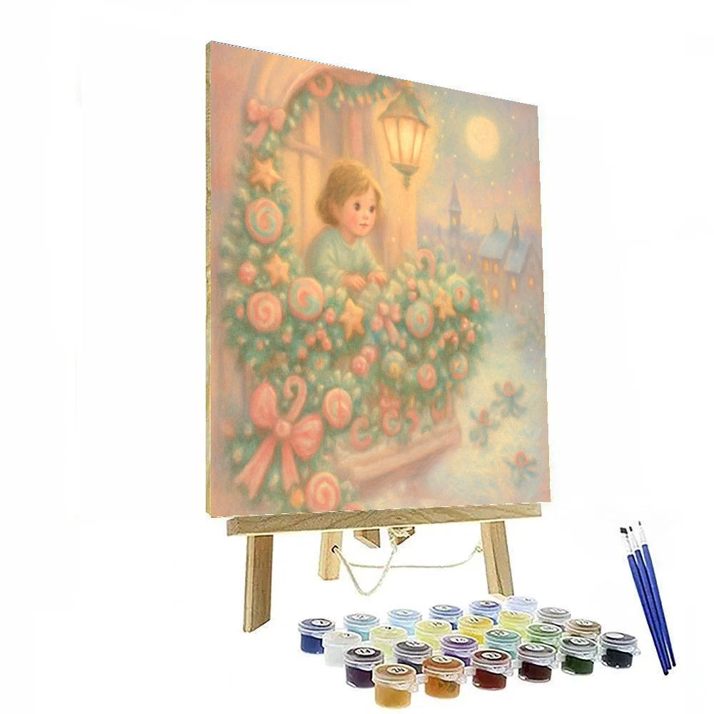 Sugarplum Night Balcony Numbered painting kits