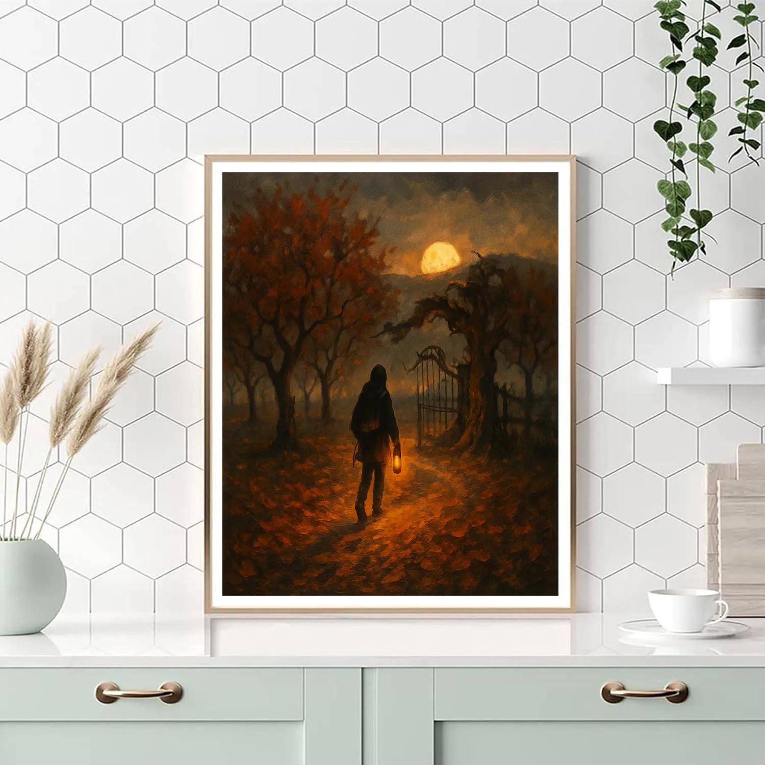 The Ember Orchard Pathway paint by color