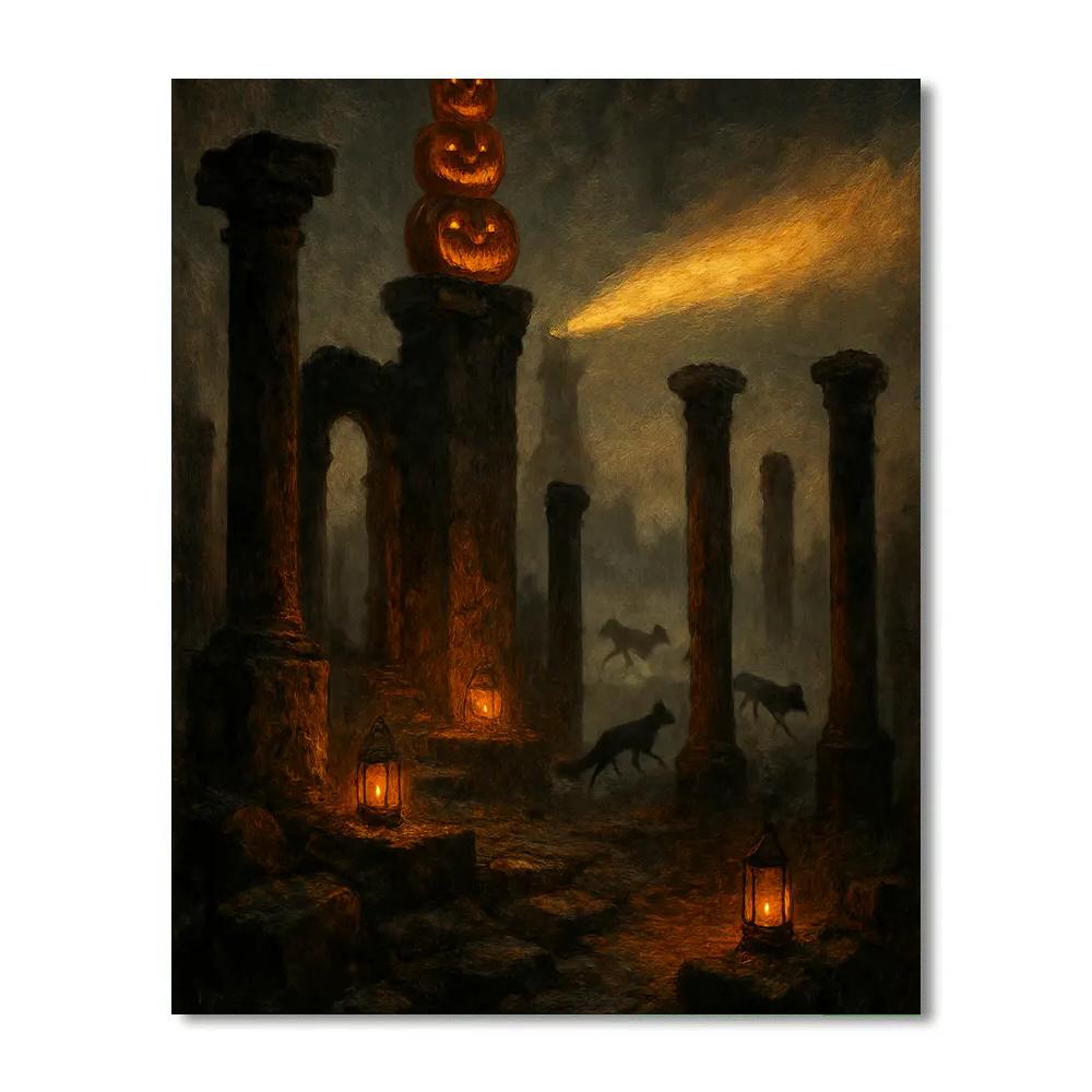 The Harvest Beacon Ruins painting number kit