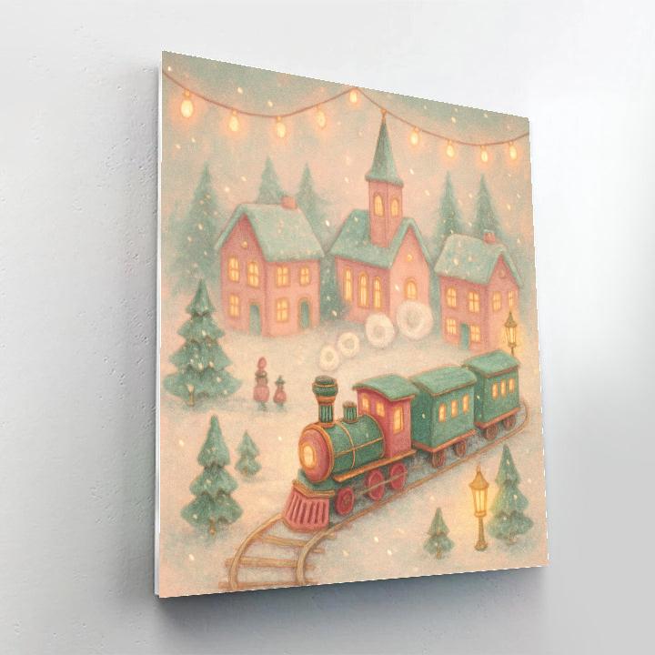 Frostbound Toy Train Parade DIY paint by numbers