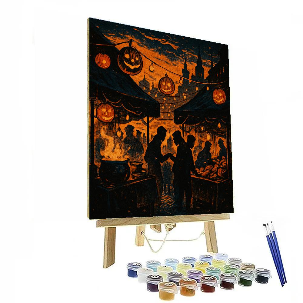The Night Market Of Lanterns Painting by numbers kit