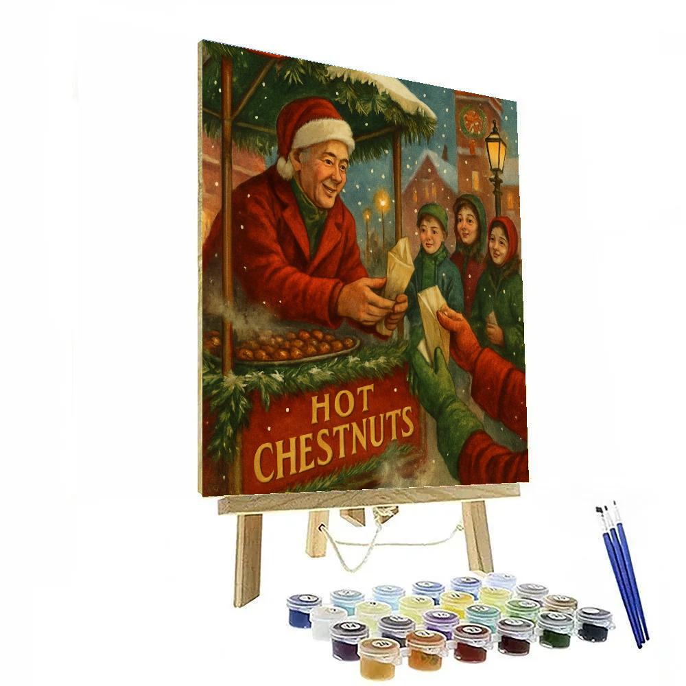Chestnut Vendor By Snowy Square paint by color