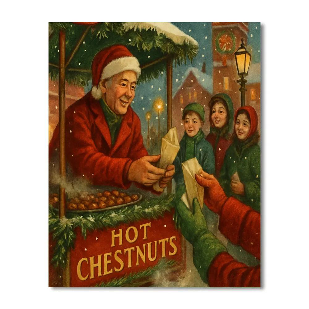 Chestnut Vendor By Snowy Square paint by color
