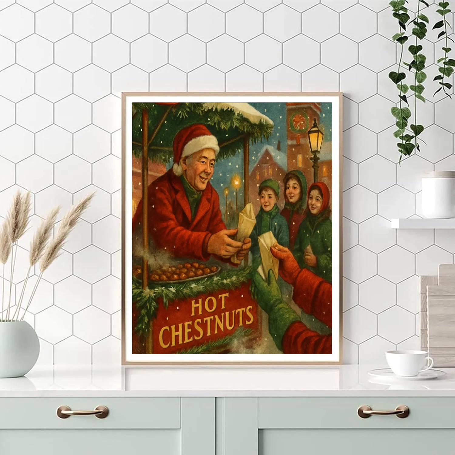 Chestnut Vendor By Snowy Square paint by color