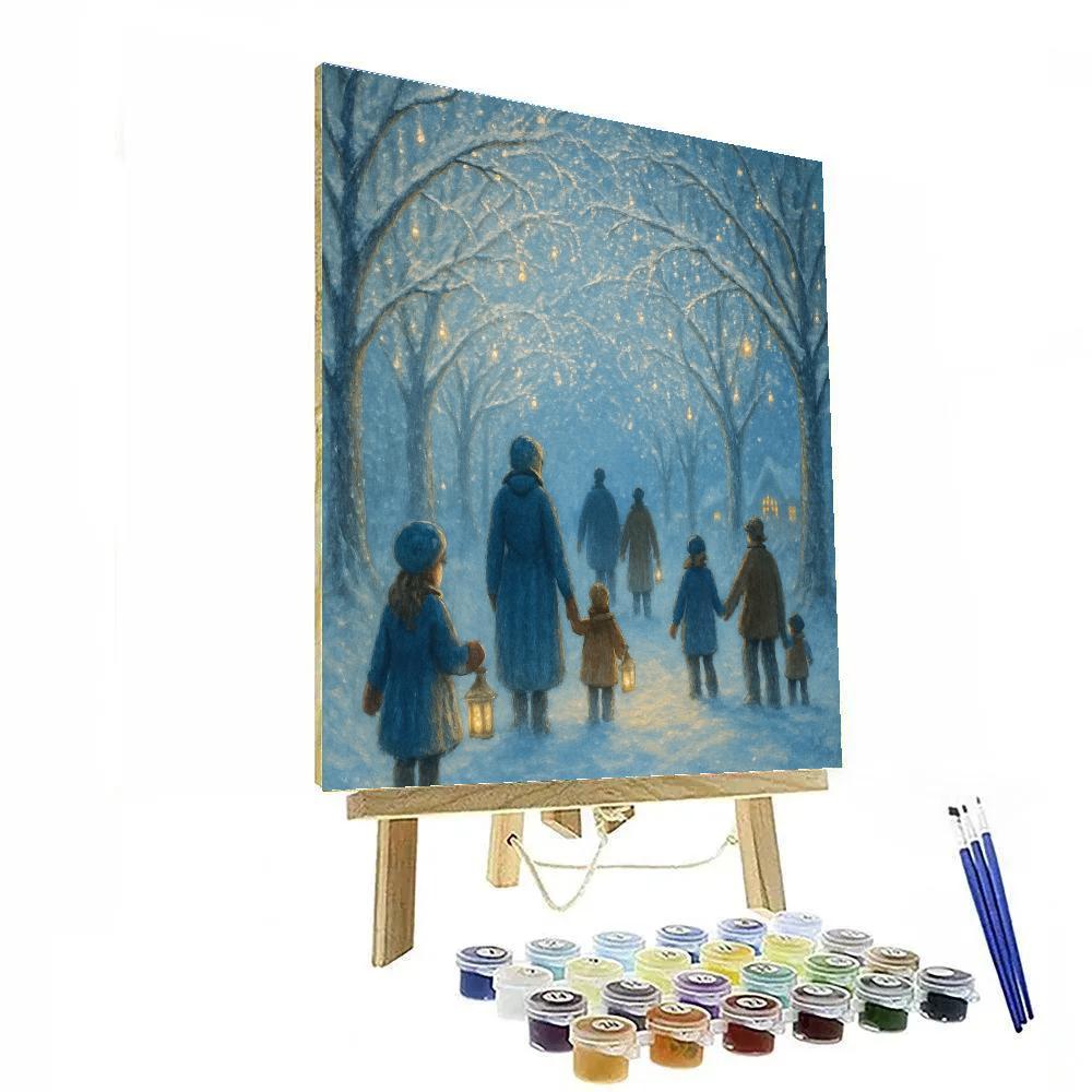 Crystal Tree Lantern Walk Painting by numbers kit