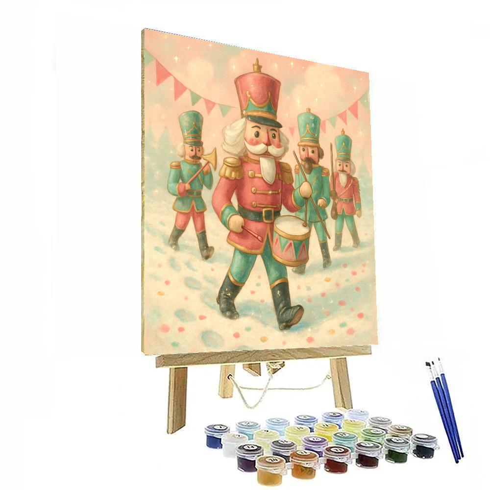 Nutcracker Parade Through Snow paint by number