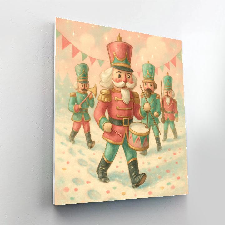 Nutcracker Parade Through Snow paint by number