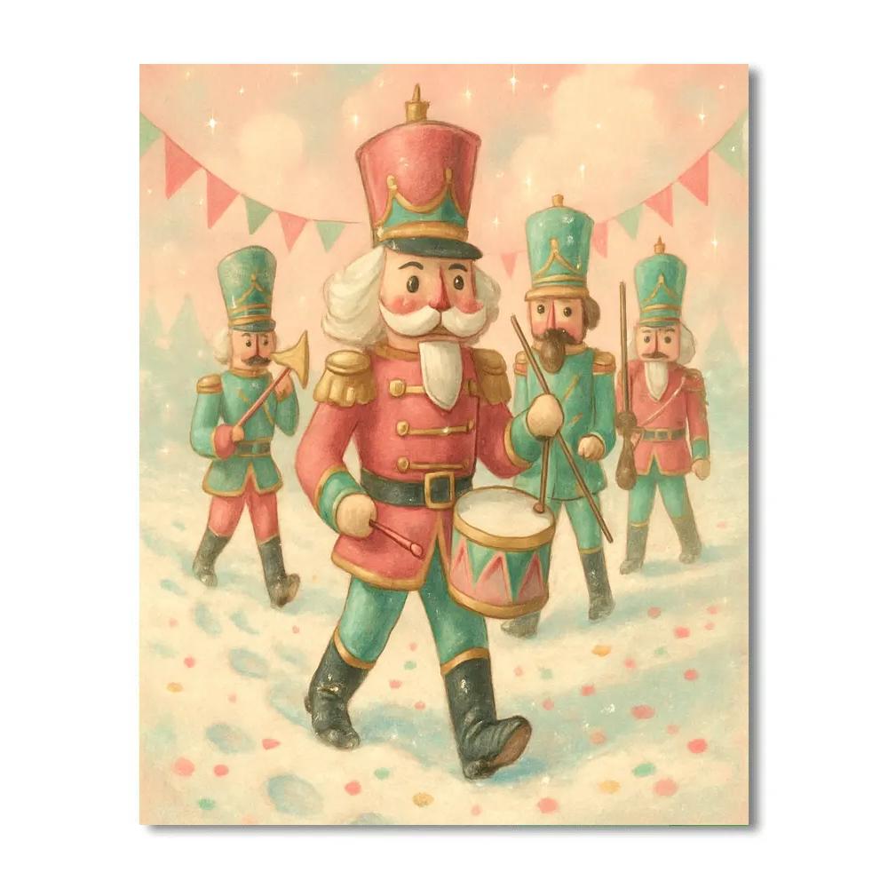 Nutcracker Parade Through Snow paint by number