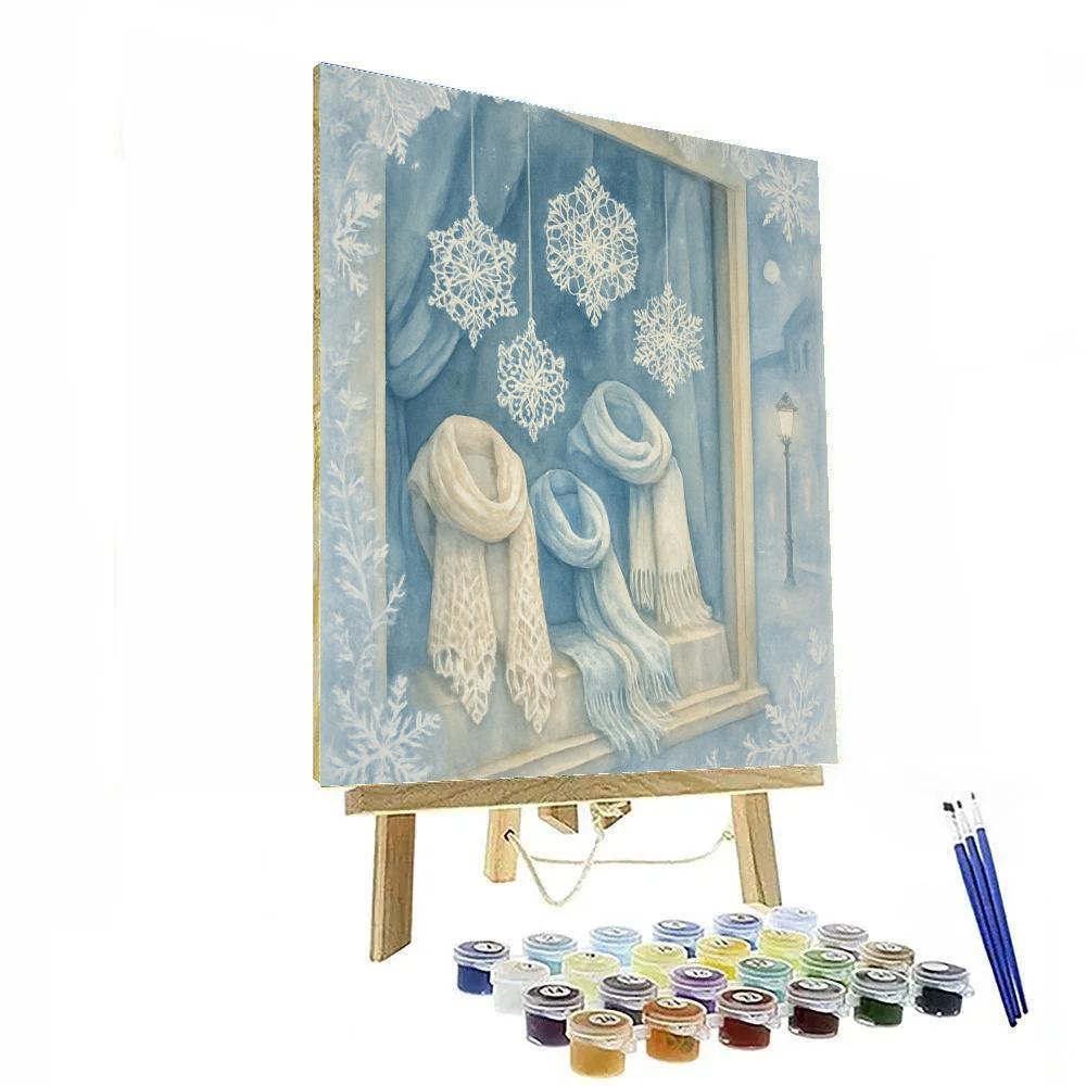 Snowflake Lace Market Window Number painting