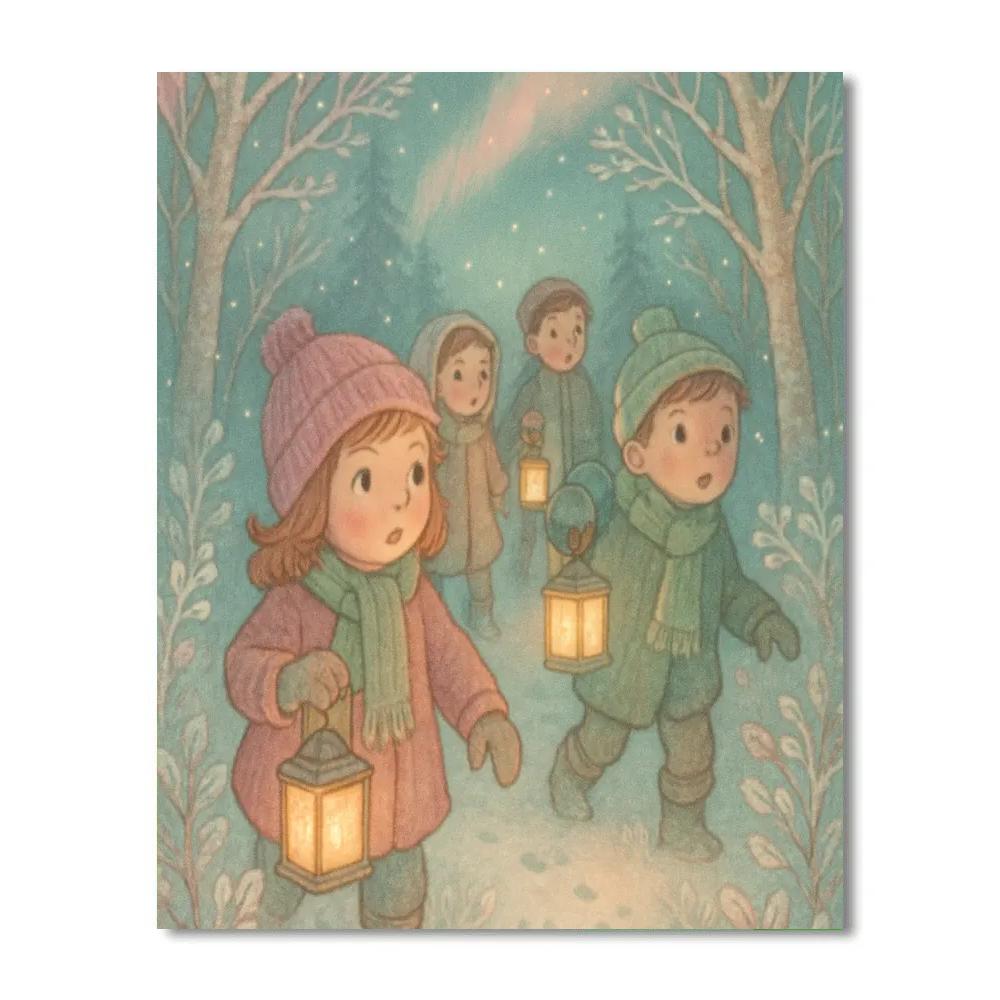 Childrens Lantern Expedition DIY paint by numbers