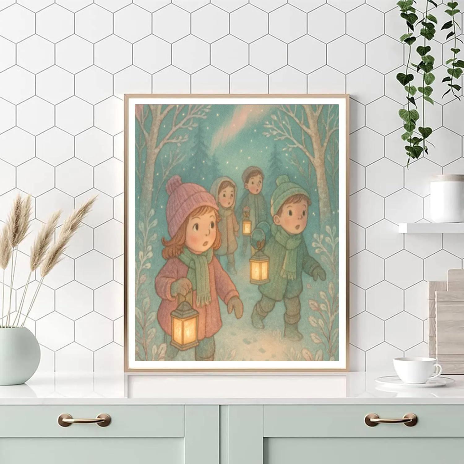 Childrens Lantern Expedition DIY paint by numbers