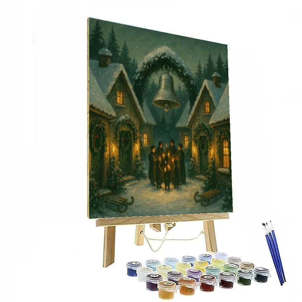 Silver Bell Cottage Circle Painting by numbers kit