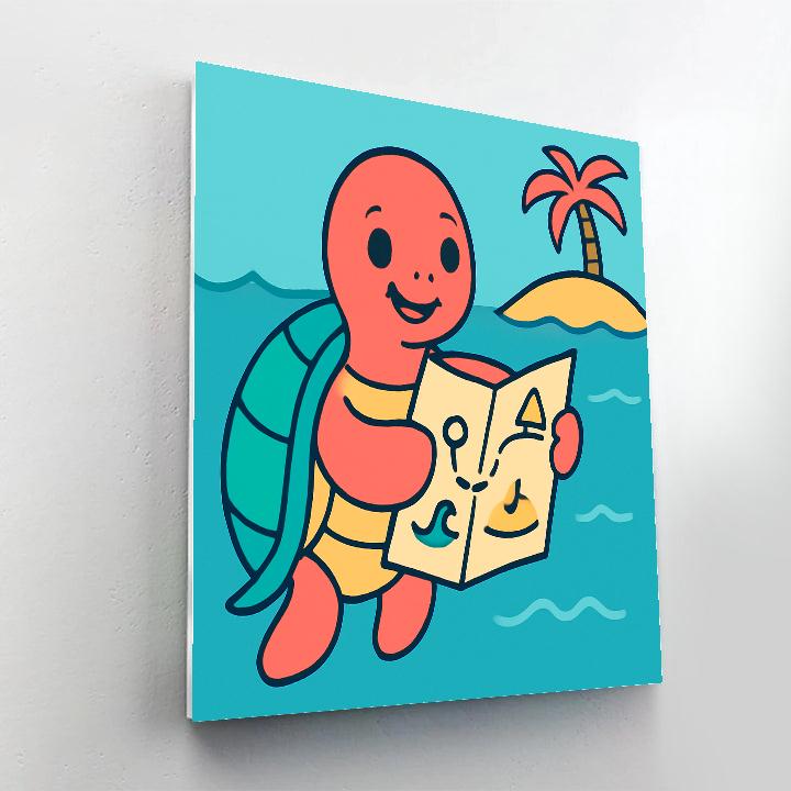 Treasure Island Turtle paint by color