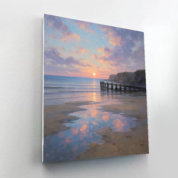 Coastal Mirror At Dusk Numbered painting kits