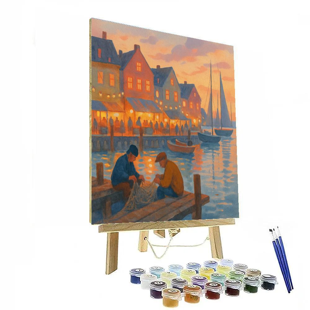 Cozy Harbor Twilight Paint by numbers kits