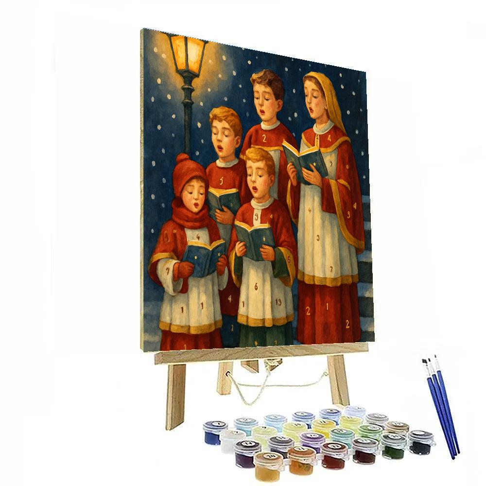 Midnight Snow Choir paint by numbers