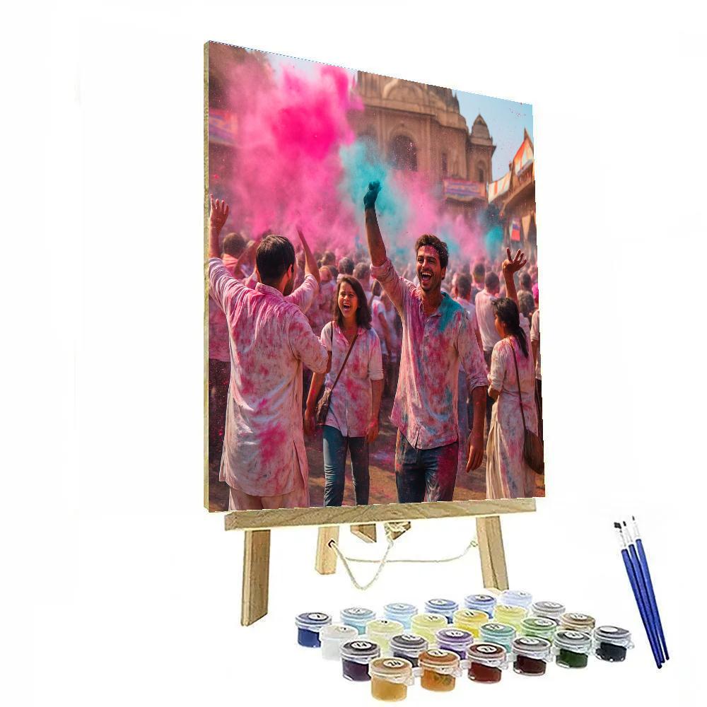 Holi Powder Street Celebration paint by number