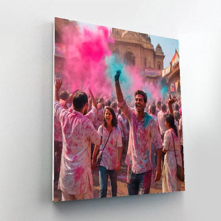 Holi Powder Street Celebration paint by number