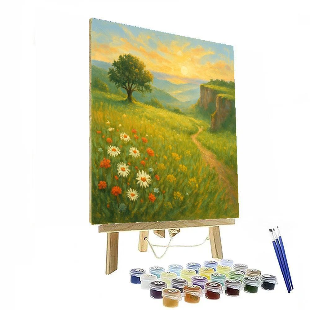 Sunlit Meadow Overlook paint by number