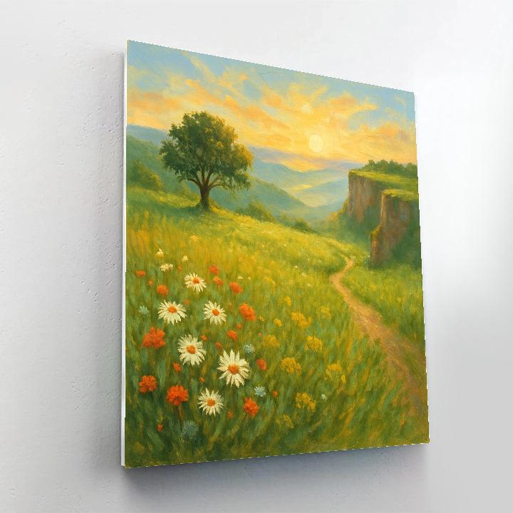 Sunlit Meadow Overlook paint by number