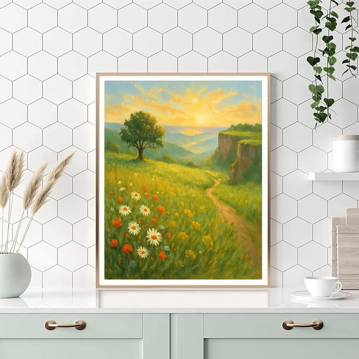Sunlit Meadow Overlook paint by number