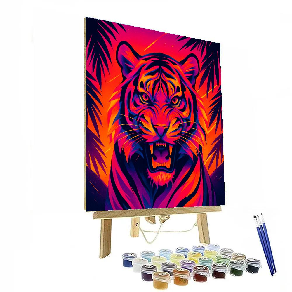 Sunset Tiger Gaze Paint by numbers kits