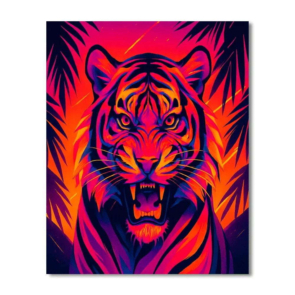 Sunset Tiger Gaze Paint by numbers kits