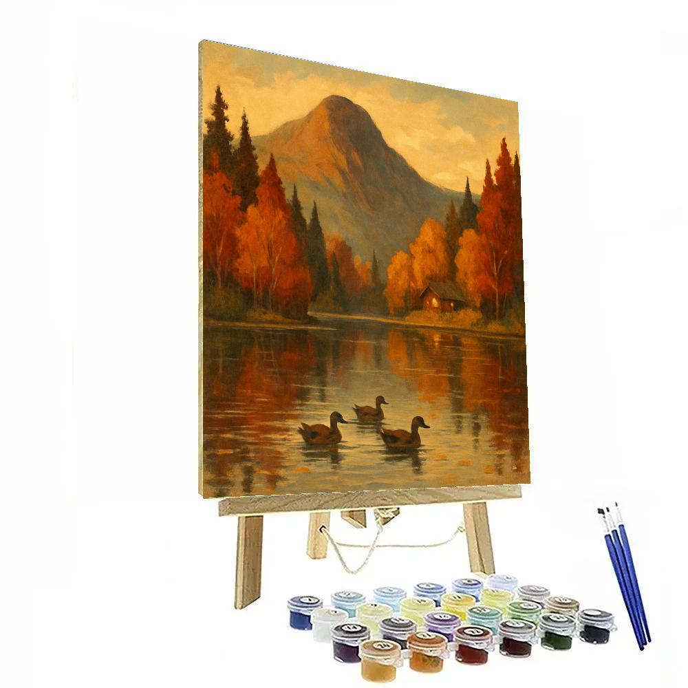 Autumn Reflections On The Lake Paint by numbers kits
