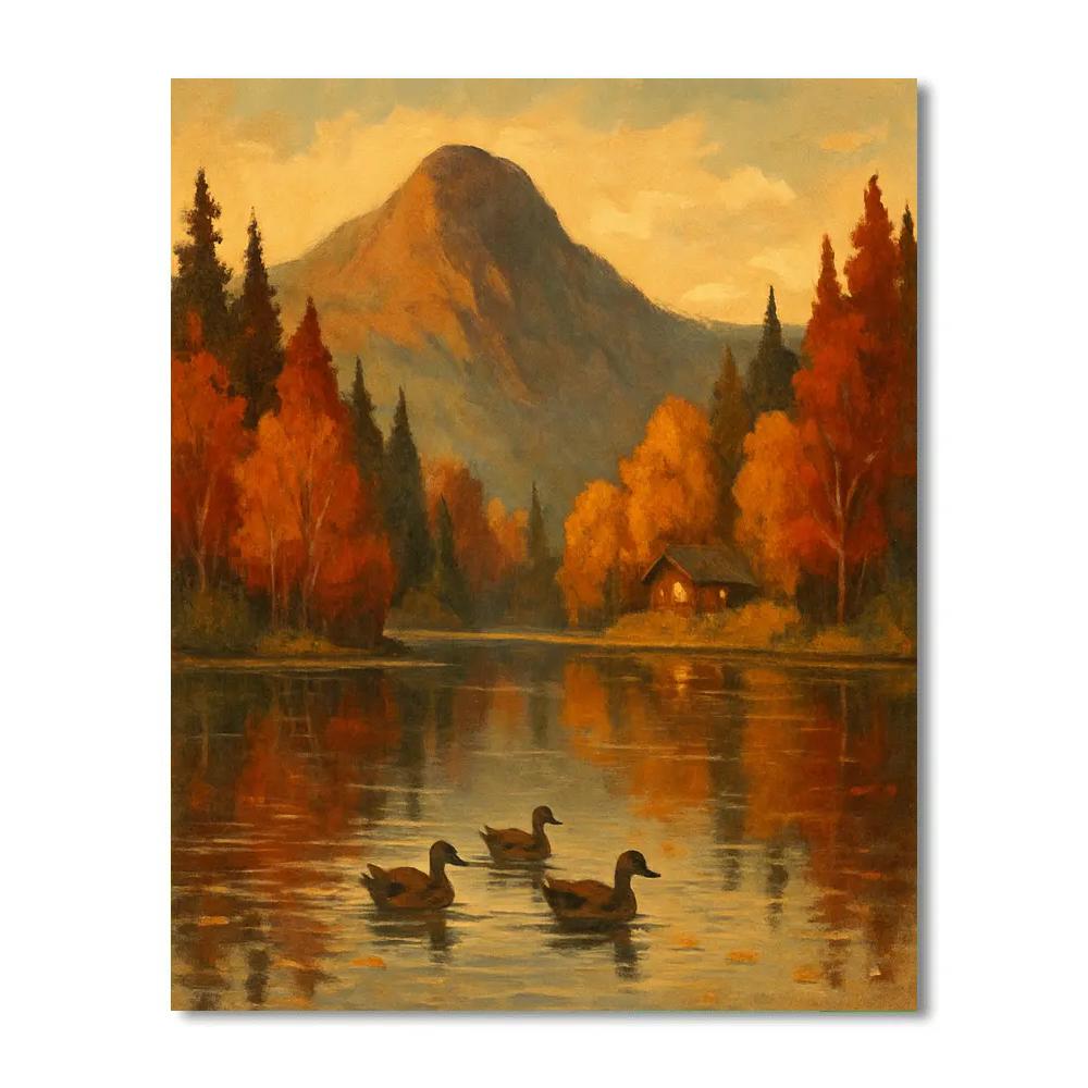 Autumn Reflections On The Lake Paint by numbers kits
