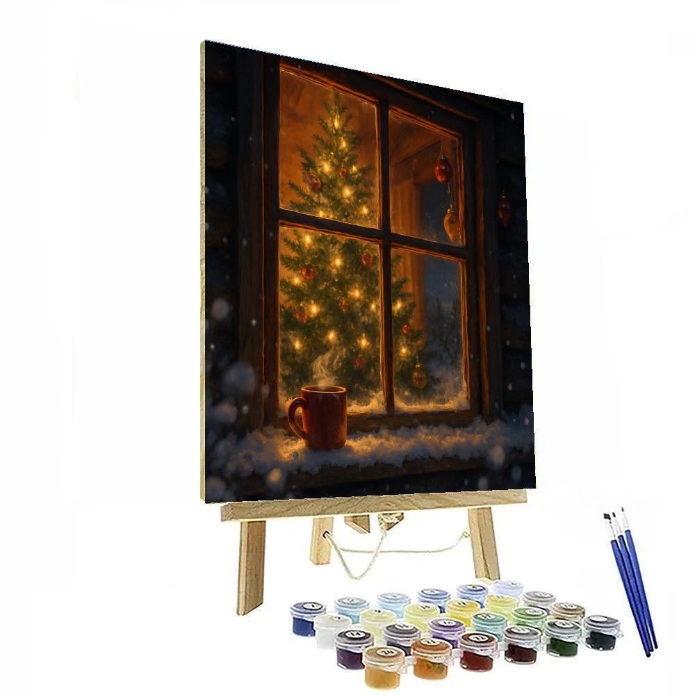 Christmas Starfield Hearth Numbered painting kits