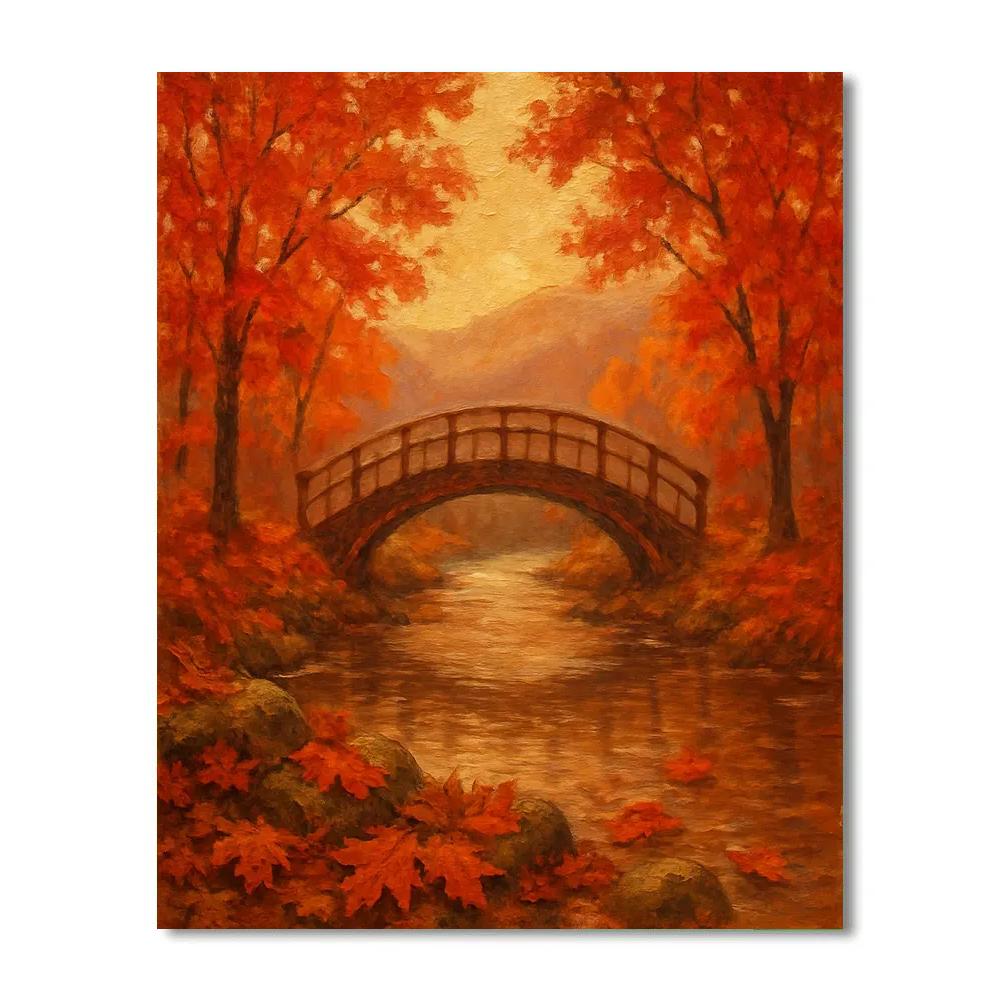 Autumn Bridge Of Amber Number painting