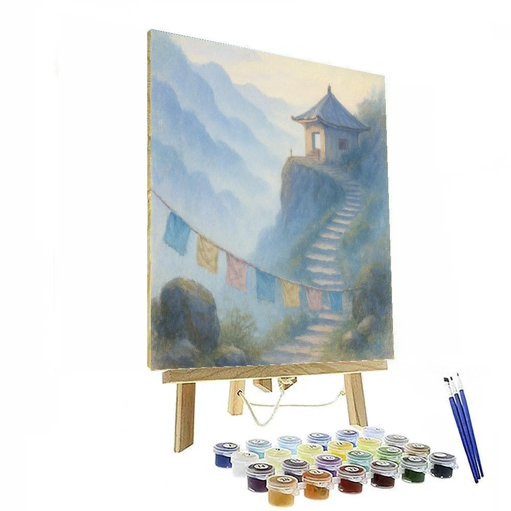 Misty Mountain Tea House paint by number