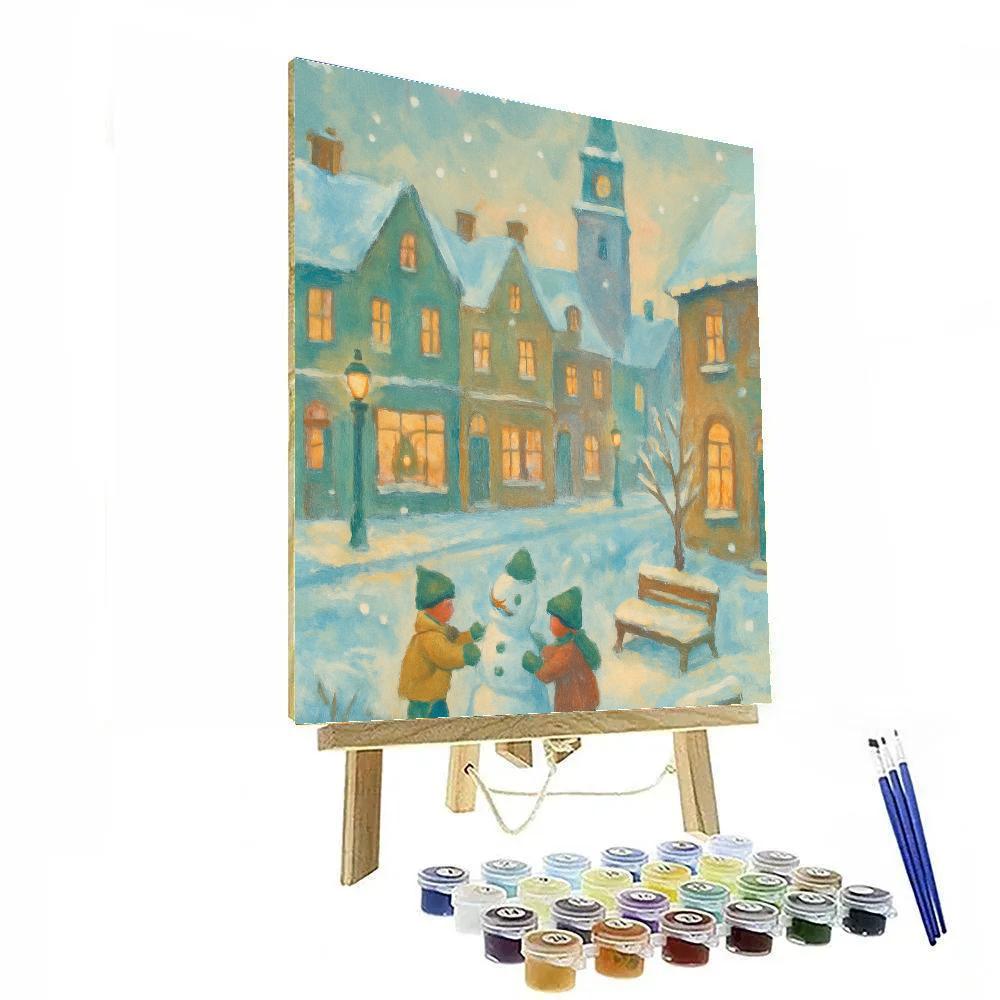 Snowbound Clocktower Square paint by color