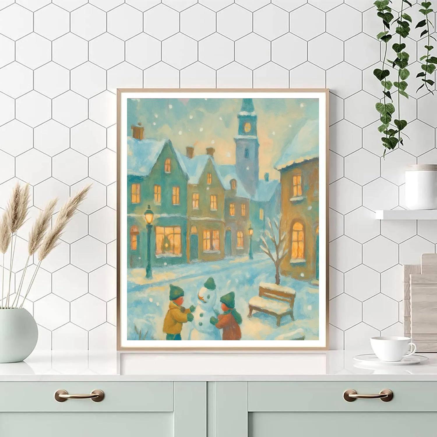 Snowbound Clocktower Square paint by color