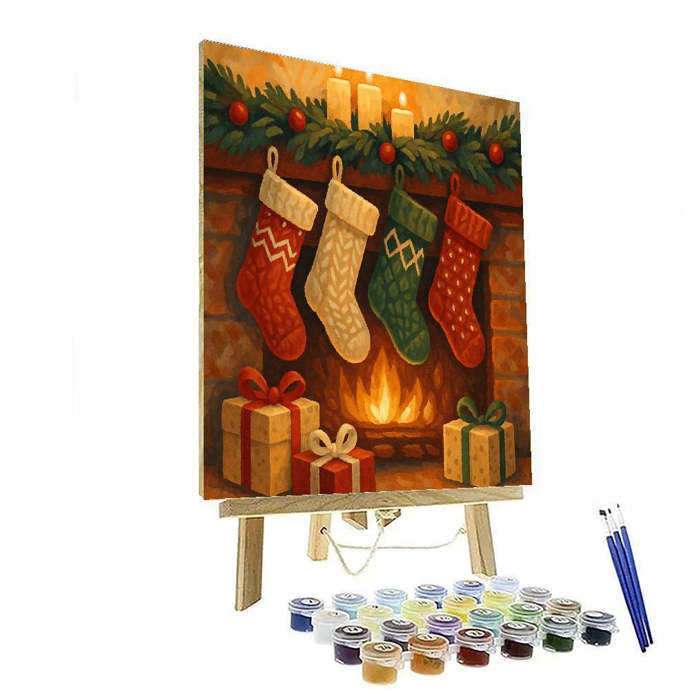 Starlit Stockings paint by numbers