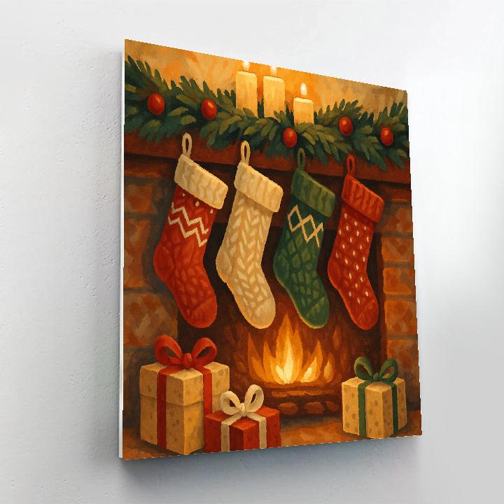 Starlit Stockings paint by numbers