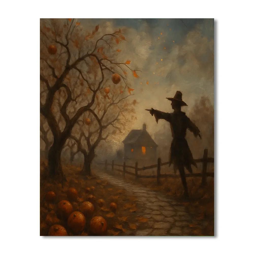Haunted Orchard At Dusk Paint by numbers kits