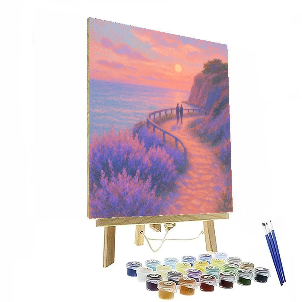Lavender Coastline Walk paint by numbers