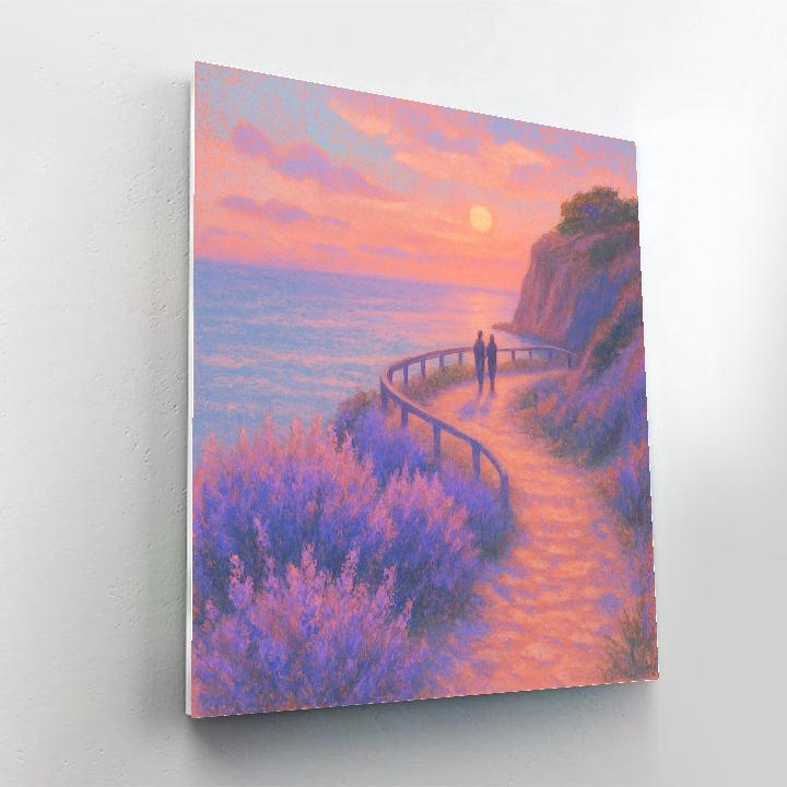 Lavender Coastline Walk paint by numbers