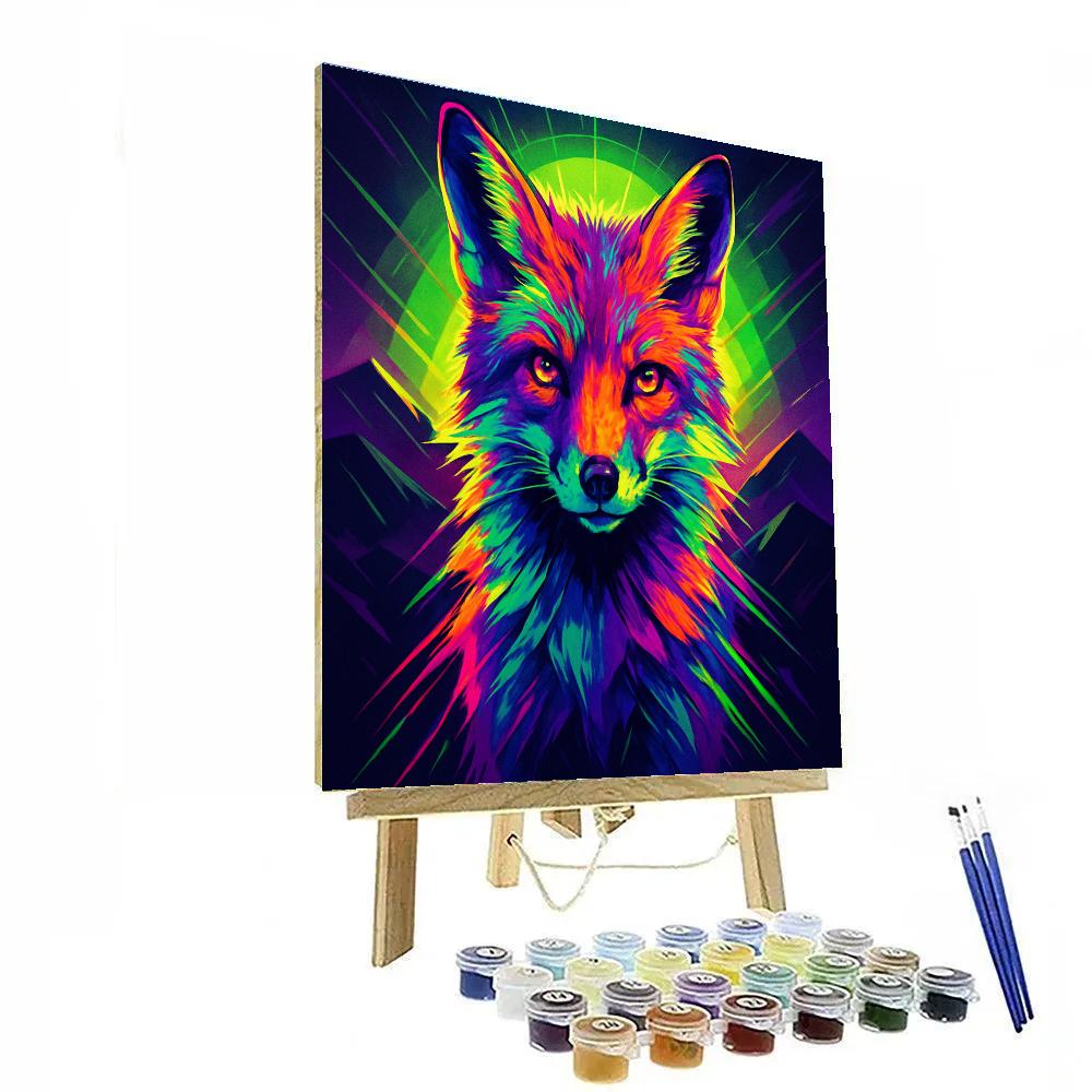 Electric Fox Echo paint by number