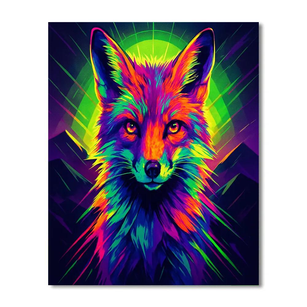 Electric Fox Echo paint by number