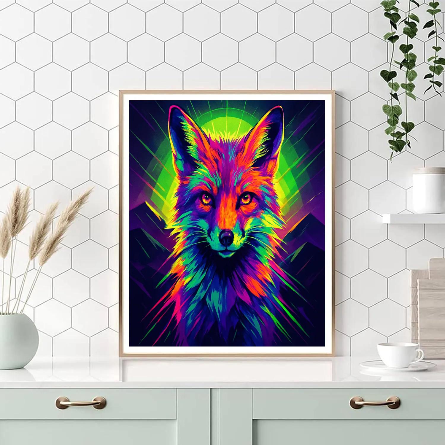 Electric Fox Echo paint by number