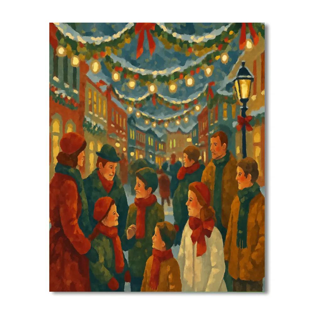 Festival Of Garland Lights Number painting