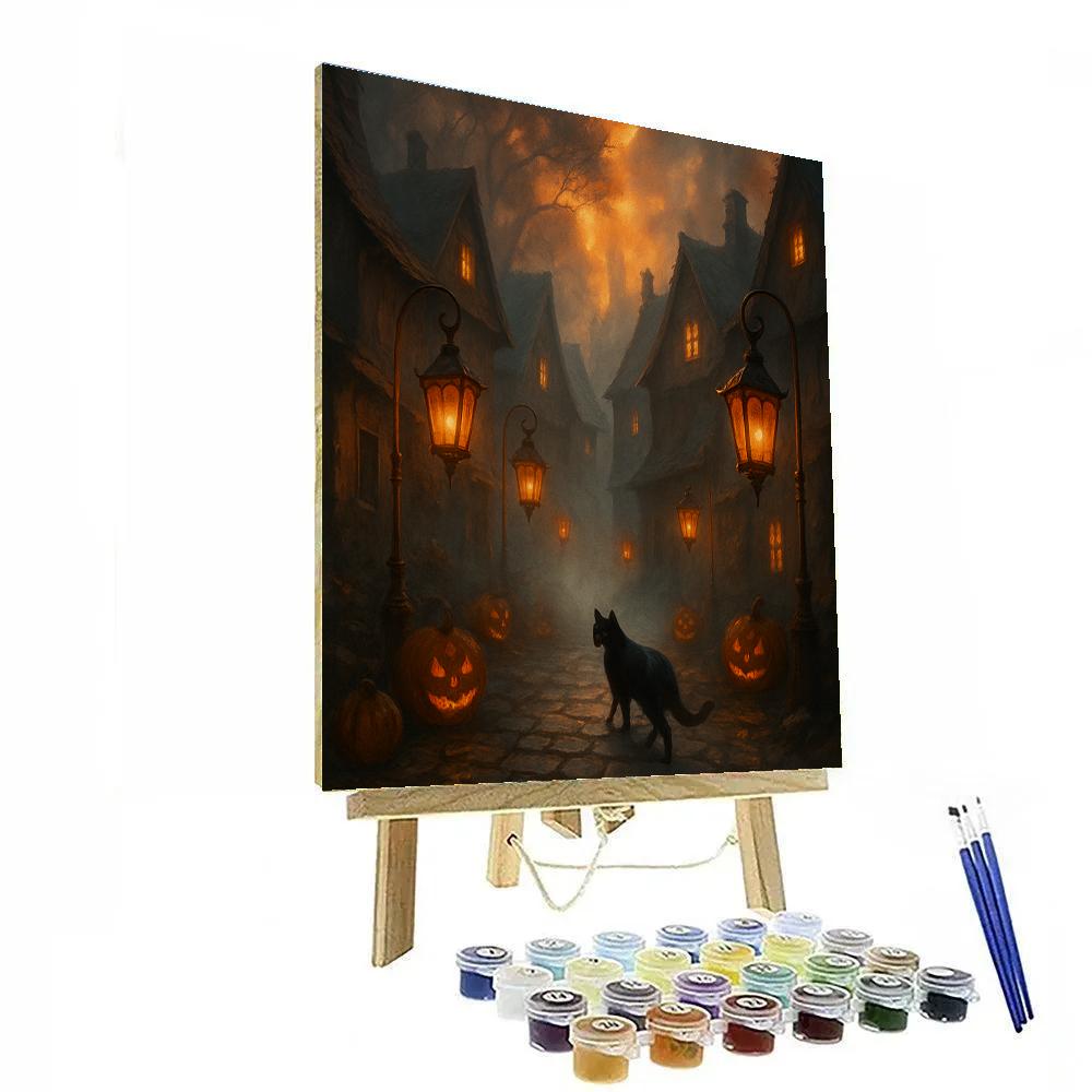 Cobblestone Lantern Passage painting number kit