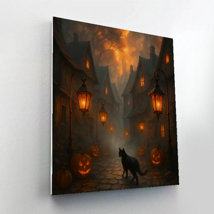 Cobblestone Lantern Passage painting number kit