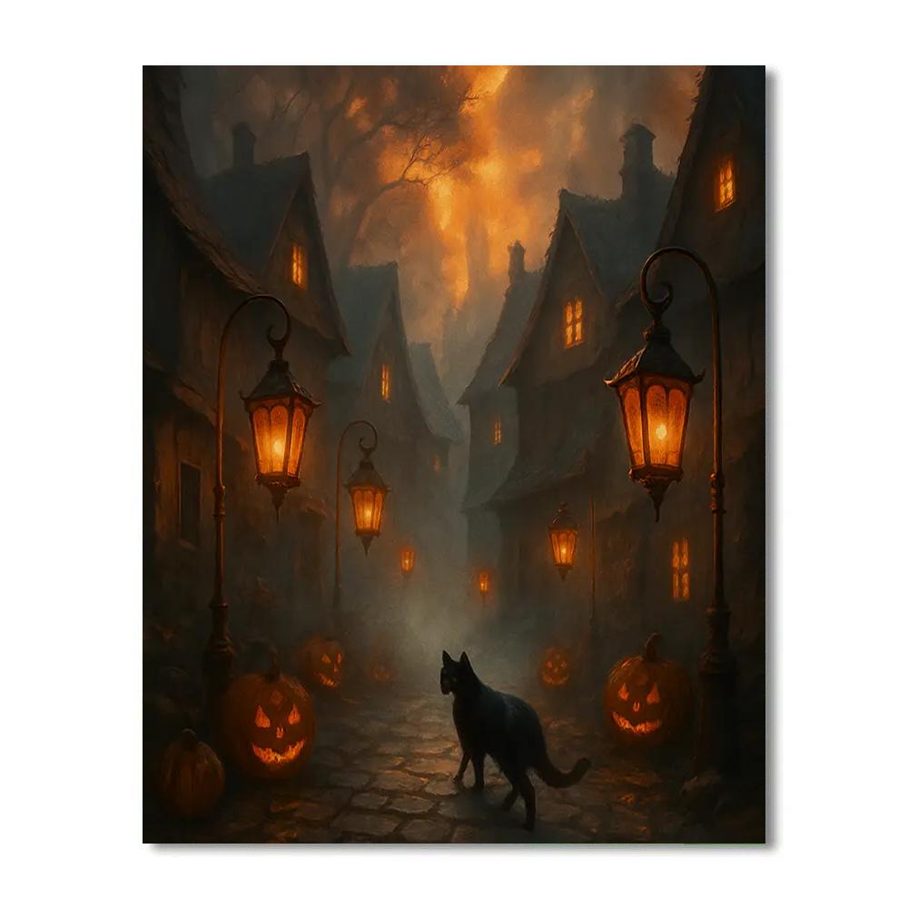 Cobblestone Lantern Passage painting number kit