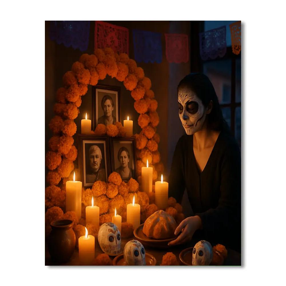 Día De Muertos Family Altar paint by numbers
