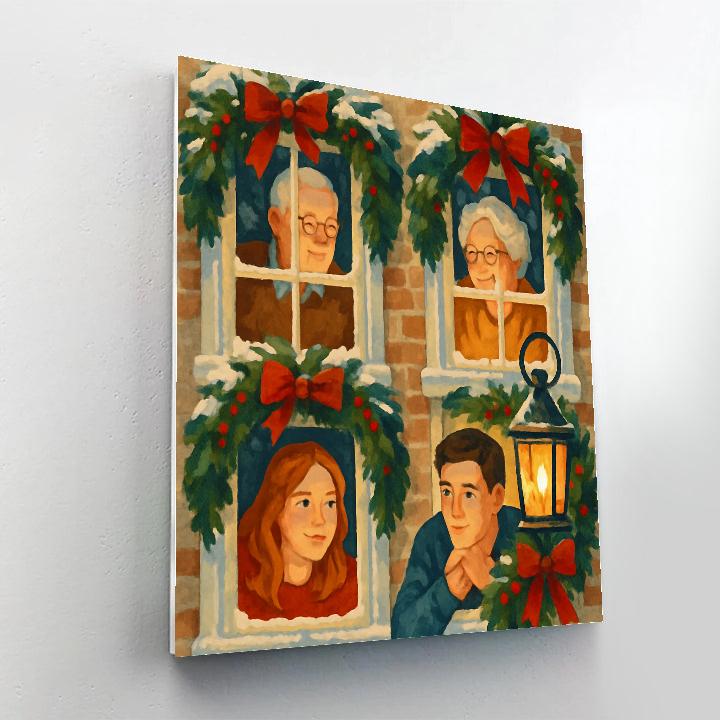 Wreaths On The Window Number painting