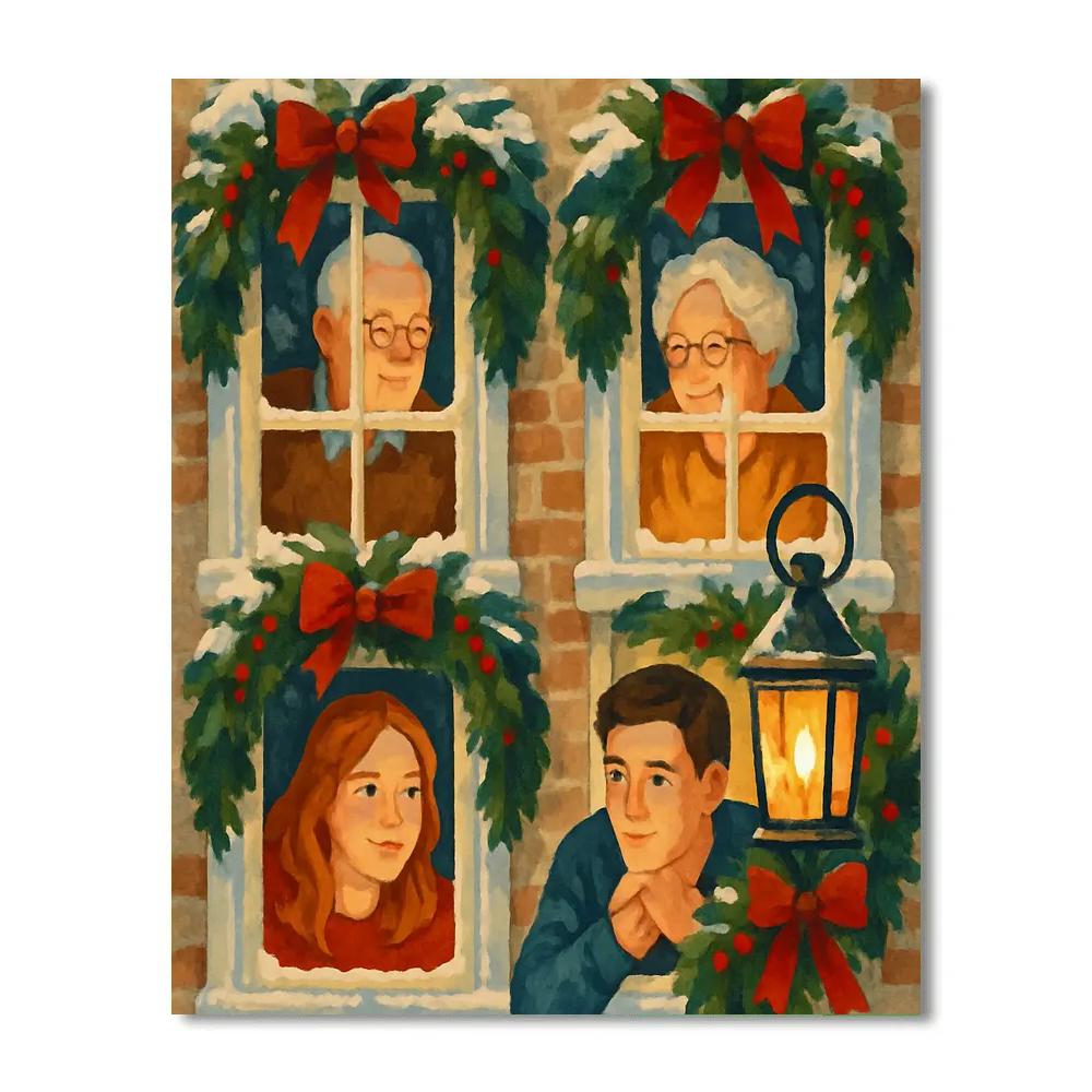 Wreaths On The Window Number painting